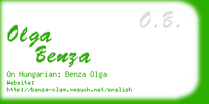 olga benza business card